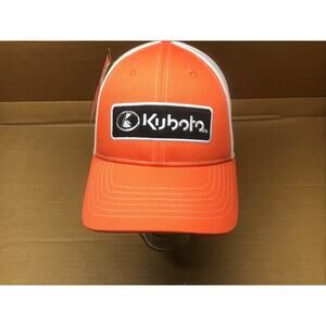 NWT Kubota Hat Orange White Snapback Edgeller & Harper Equip Mesh Trucker Cap